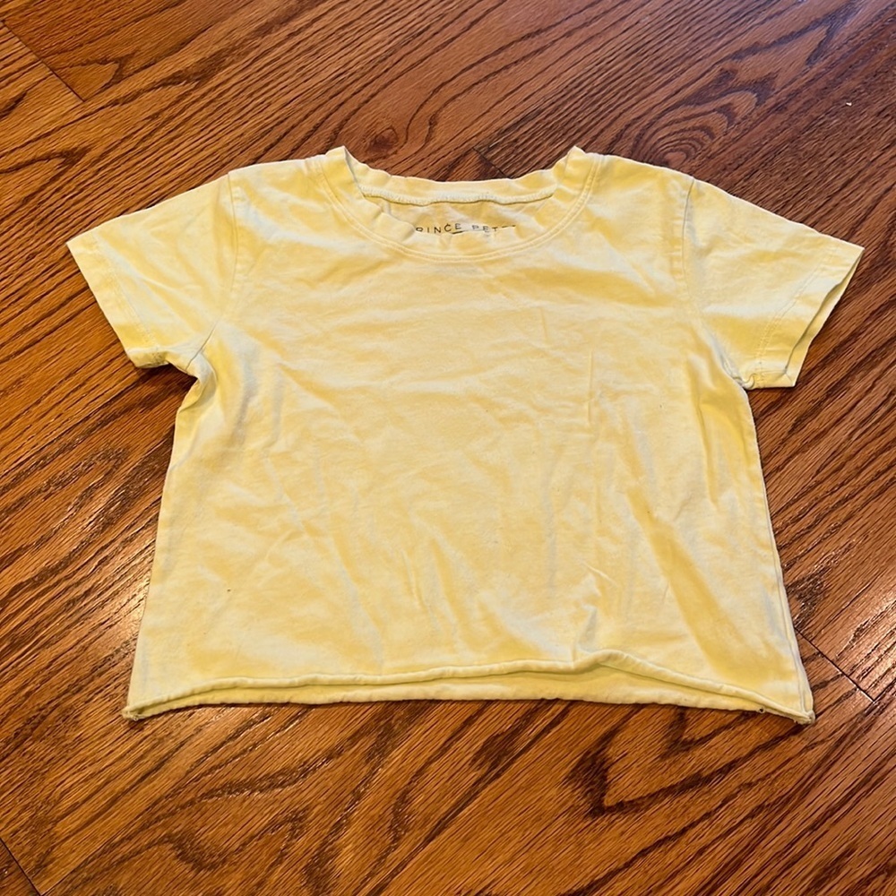 Prince Peter Collection Junior Girl’s Yellow Cropped Tee Size S